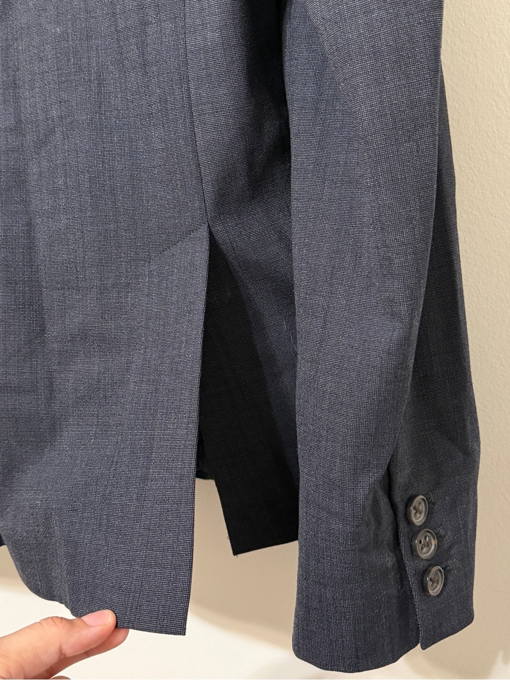 Banana Republic Stretch Wool Blazer Size 16 Women’s Gray Blue - Picture 8 of 11